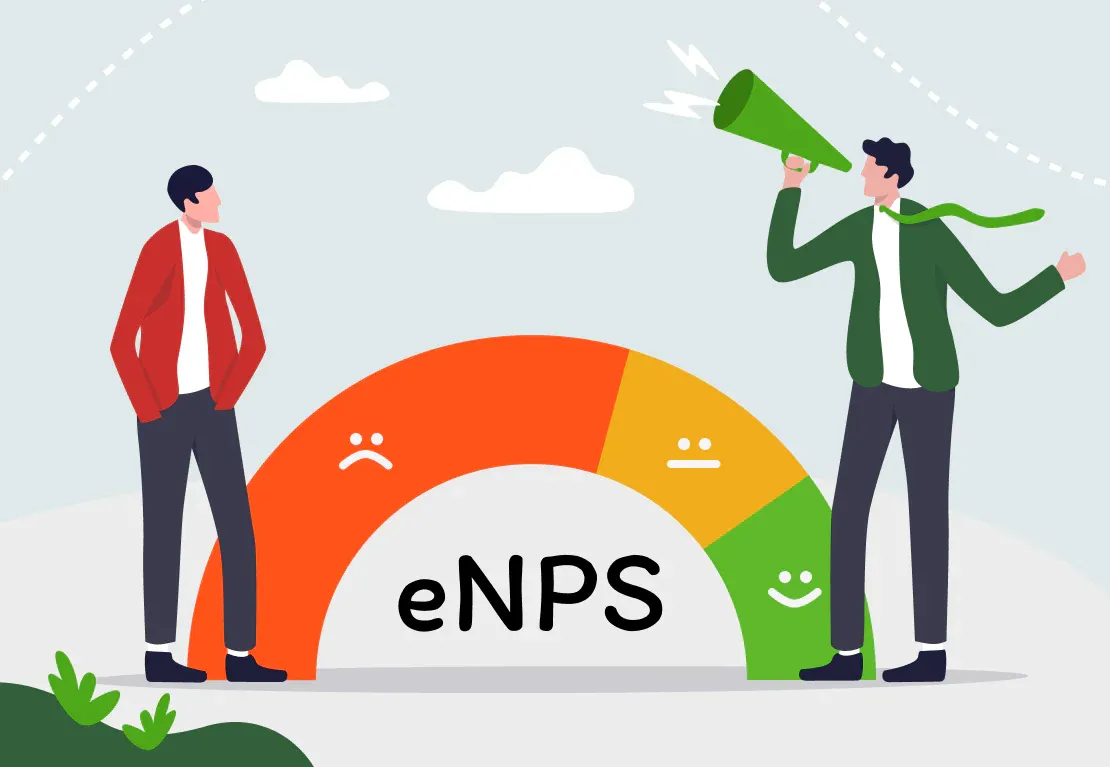 Schéma de définition du TNR ou eNPS (Employee Net Promoter Score)