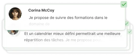 Idées retenues et volontaires prêts à les implanter