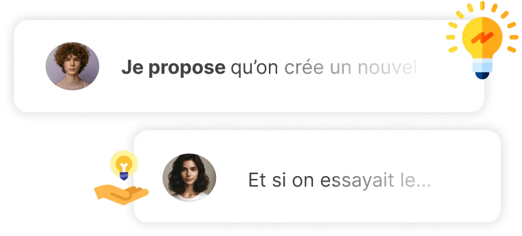 Idées proposées par les employés, prêtes à être triées