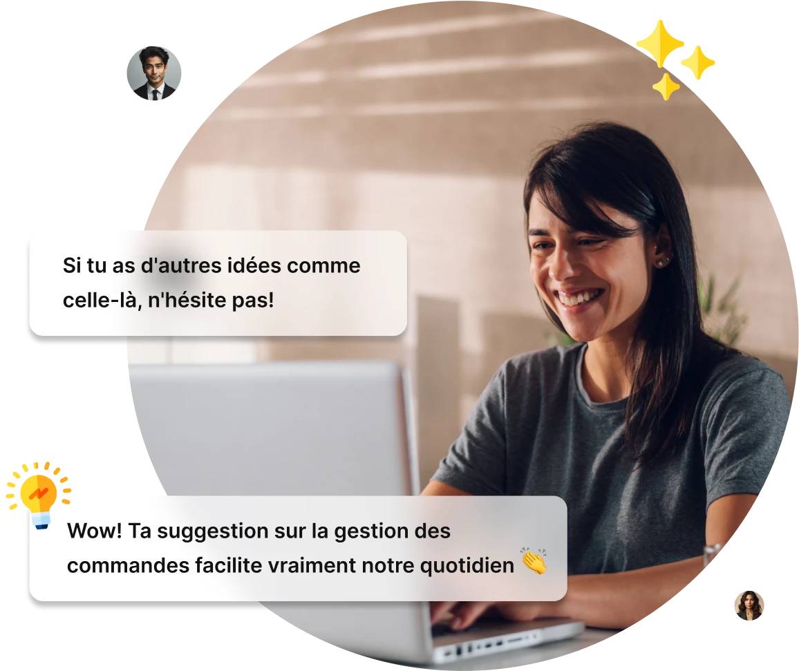 Collaboration entre collègues autour d'idées
